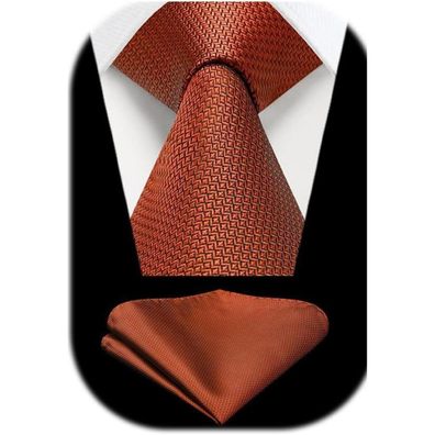Enlision Herren Krawatte und Einstecktuch Set - Elegant und Formell in