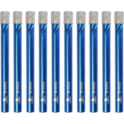 Brschnitt Diamant Trockenbohrer 6mm - 10er Pack Bohrkrone für Fliesen, Granit