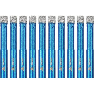 Brschnitt Diamant Trockenbohrer 8mm - 10er Set Bohrkrone für Fliesen, Granit
