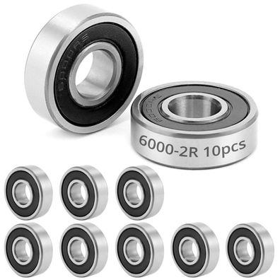 QWORK 10x 6000-2R Kugellager, doppelt abgedichtet, 10x26x8mm, für Getriebe