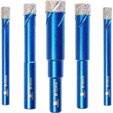 Brschnitt Diamant Trockenbohrer Set 5 Stück 6-12mm Lochsäge für Fliesen