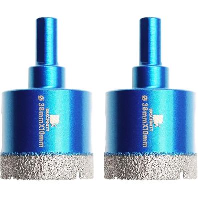 Brschnitt Diamant Kernbohrer 38mm, 2 Stück, Trockenbohren für harte Materialien