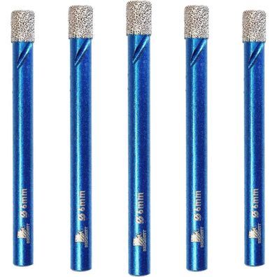 Brschnitt Diamant Trockenbohrer 6mm - 5 Stück Bohrkrone für Fliesen, Granit