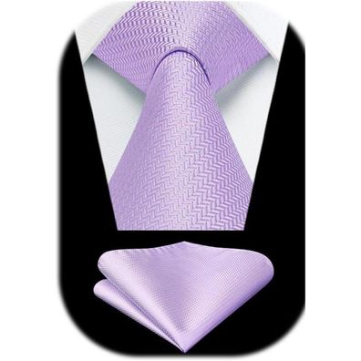 Enlision Herren Krawatte mit Einstecktuch Set - Elegant und Formell in