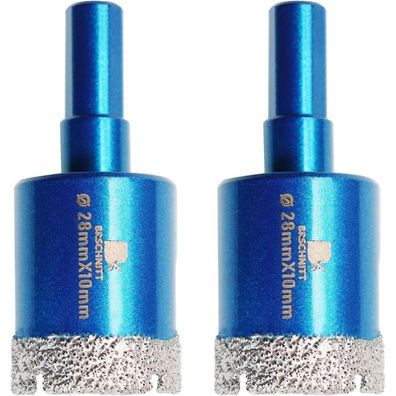 Brschnitt Diamant Trockenbohrer 28mm, 2 Stück Lochsäge für Fliesen, Granit