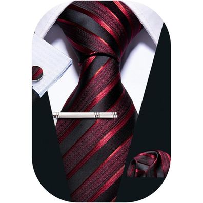 Barry. Wang Herren Krawatte Seide Set Paisley mit Einstecktuch
