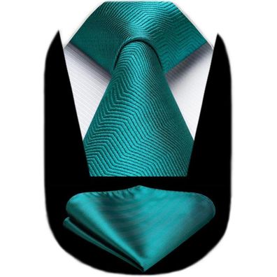 Hisdern Krawatten Set für Herren: Klassische Hochzeit Krawatte mit
