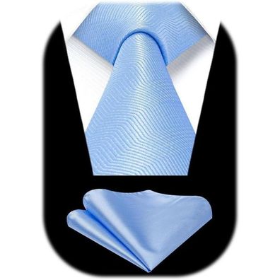 Hisdern Herren Krawatten Set mit Einstecktuch - Klassisch Elegant für Hochzeit