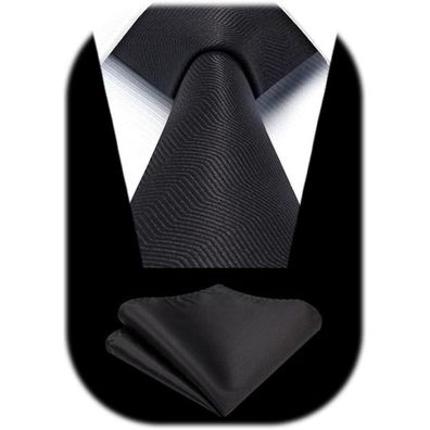 Hisdern Krawatten Set für Herren - Klassisch Elegant mit Einstecktuch für