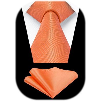 Hisdern Krawatten Set für Herren - Klassische Hochzeit & Business Krawatte mit