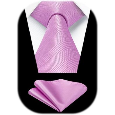 Hisdern Krawatten Set für Herren: Klassische Hochzeit Krawatte mit