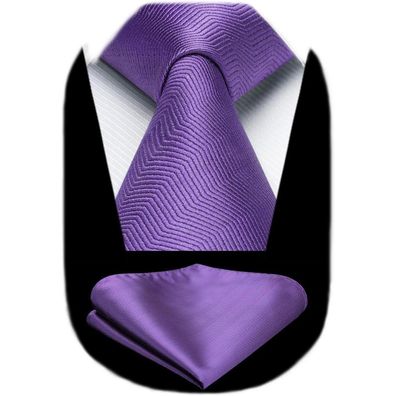 Hisdern Krawatten Set für Herren: Klassische Hochzeit Krawatte mit