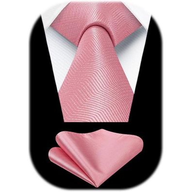 Hisdern Krawatten Set für Herren: Klassische Hochzeit Krawatte mit