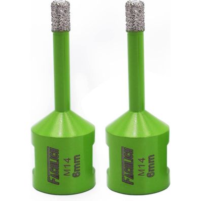 Fachlich Diamantbohrer 6mm M14 (2 Stück) Lochsäge für Fliesen, Stein, Keramik