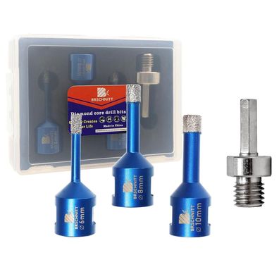 Brschnitt Diamantbohrer Set für Fliesen, Granit, Marmor - inkl. Adapter