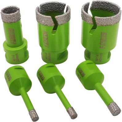 Fachlich Diamant-Bohrkronen-Set 6-teilig (6, 6, 8, 20, 35, 40mm) für Fliesen
