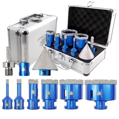 Brschnitt Diamantbohrer Set 6-68mm, Diamant-Fingerfräser 10mm & Fasenbohrer