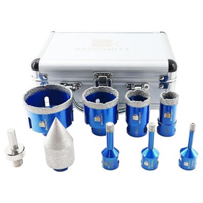 Brschnitt Diamantbohrer & Fasenbohrer Set mit Adapter KIT10 für Winkelschleifer