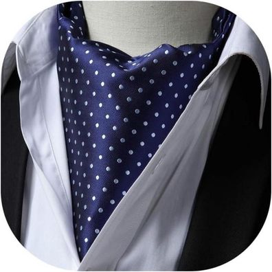 Hisdern Herren Krawattenschal Elegant Gepunktete Business Halstuch für Hochzeit
