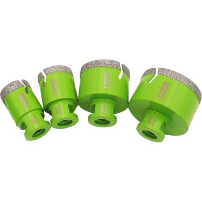 Fachlich Diamant-Bohrkronen Set 35/40/55/68mm, 4 Stück für Fliesen, Granit