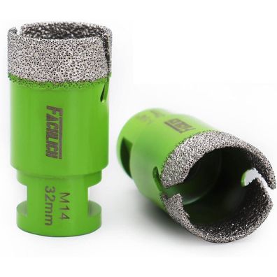 Fachlich Diamantbohrer 32mm M14, Fliesenbohrer für Granit, Marmor, Keramik (2