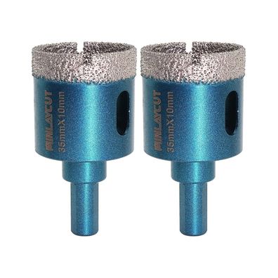 Minlaycut Diamant Fliesenbohrer 35mm (2 Stk.) - Bohrkrone für Fliesen, Granit