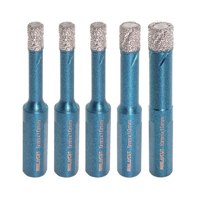 Minlaycut Diamant Fliesenbohrer Set 5 Stk. 6/6/6/8/10mm für Fliesen, Granit