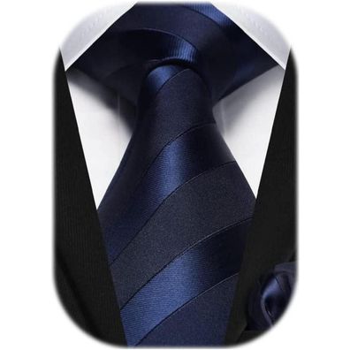 Hisdern Herren Krawatten & Einstecktuch Set - Gepunktet, Klassisch, Elegant