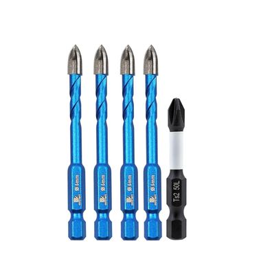 Brschnitt Fliesenbohrer Set Ø6x4mm mit Magnetischem Phillips Steinbohrer