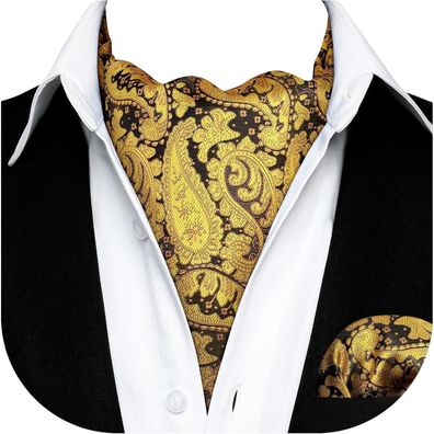 Hisdern Herren Krawattenschal Floral Paisley Ascot Krawatte Halstuch