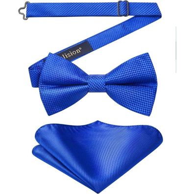 Enlision Herren Fliege mit Einstecktuch Set - Vorgebunden, Einstellbar