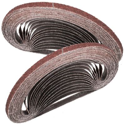 Stebruam Schleifbänder 9x533 mm, Körnung 40, 30 Stück