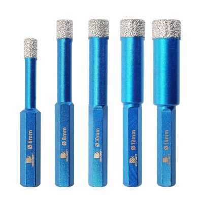 Brschnitt Diamant Trockenbohrer Set 6-14mm, 5-teilig für Fliesen, Granit, Marmor