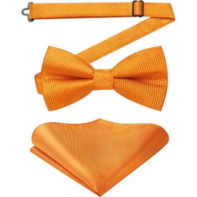 Enlision Herren Fliege mit Einstecktuch Set - Vorgebunden, Einstellbar