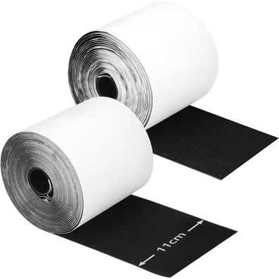 QWORK Extra Starkes Klettband 11cm x 6M - Selbstklebend & Schneidbar, Ideal für