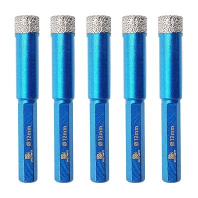 Brschnitt Diamant Trockenbohrer 12mm Sechskant-Schaft - 5 Stück für Fliesen