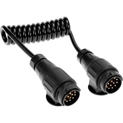 QWORK 2M Anhängerkabel 13 auf 13 polig für 12V Systeme - Wasserdicht und