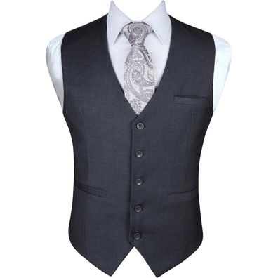 Enlision Herren Anzugweste Formell Einfarbig Elegant mit Taschen für Hochzeit