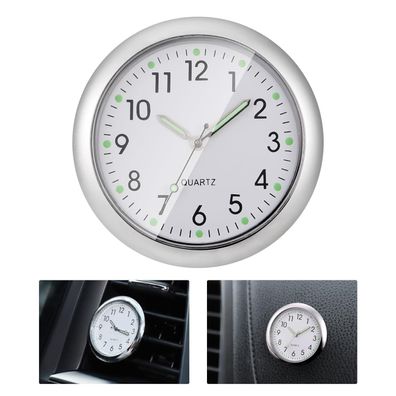 JIZZU Mini Auto Armaturenbrett Uhr, Analoge Quarz Uhr für Auto Innendekoration