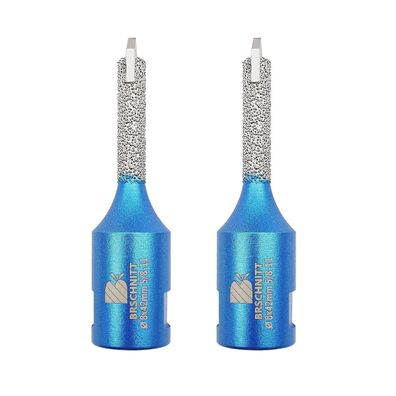 Brschnitt Diamant Mörtel Hakenbohrer 8x42mm - 2 Stück Fugenfräser für Mauerwerk