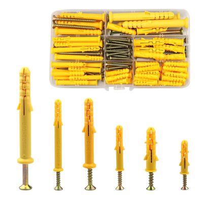Lemiyoo 150 Stück Dübel und Schrauben Set für Ziegel und Mauerwerk (M6/M8/M10