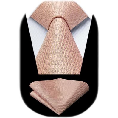 Hisdern Krawatten Set für Herren: Klassische Hahnentritt Krawatte mit