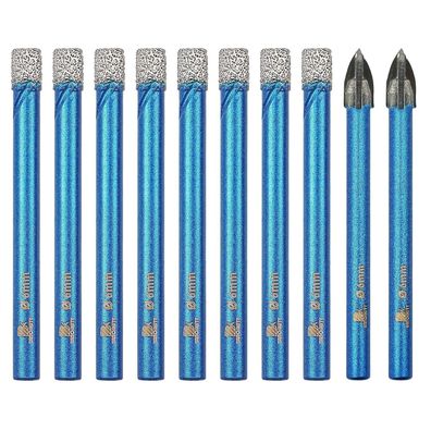 Brschnitt Diamantbohrer Set 10 Stück 6mm Bohrkrone Lochsäge für Fliesen