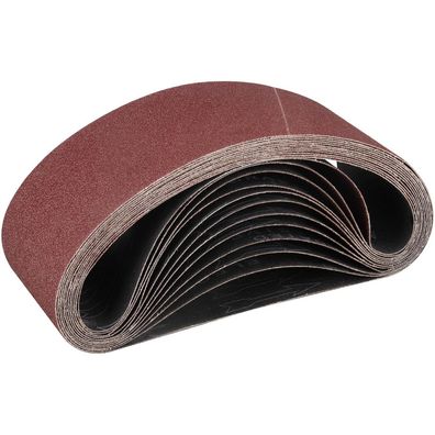 Stebruam 12er Schleifbänder 100x610 mm, Körnung 80 für Bandschleifer