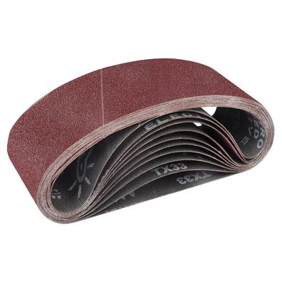 Stebruam Schleifbänder 75x510 mm, Körnung 80, 8 Stück