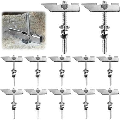12x Kippdübel M8 x 100 mm Schwerlast Federklappdübel aus verzinktem