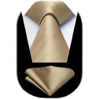 Hisdern Krawatten Set für Herren - Klassisch Plaid Hahnentritt Business
