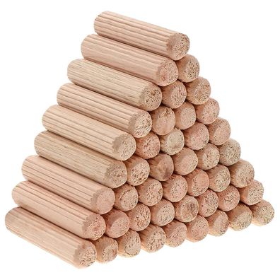 Faankiton 500 Stück Holzdübel Set 8x40mm, Riffeldübel aus Buche für Möbel