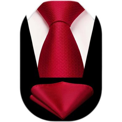 Hisdern Krawatten-Set für Herren: Klassische Hahnentritt-Krawatte mit