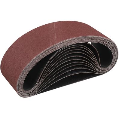 Stebruam Schleifbänder 75x457 mm, Körnung 120, 12 Stück für Bandschleifer